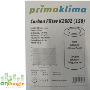 PRIMA KLIMA - Filtro carboni attivi Ø150