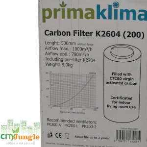 PRIMA KLIMA - Filtro carboni attivi Ø200